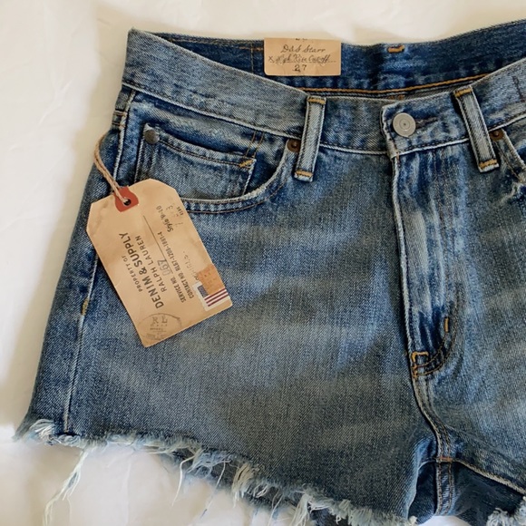 Ralph Lauren High-Rise Denim Cut-Off Shorts 🌱 - Picture 2 of 5